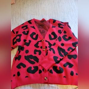 Leopard print cardigan